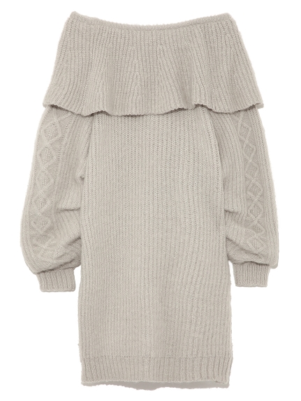 モヘアラペルニットワンピース レディース服 カテゴリ