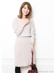 袖刺繍アンゴラニットワンピース レディース服 カテゴリ 袖刺繍アンゴラニットワンピース レディース服 カテゴリ