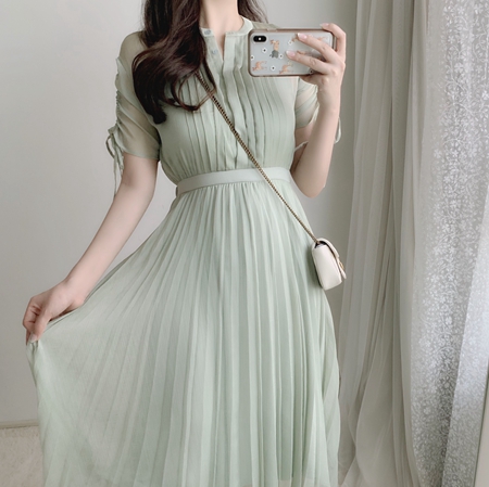美人百花掲載 シフォンプリーツワンピース