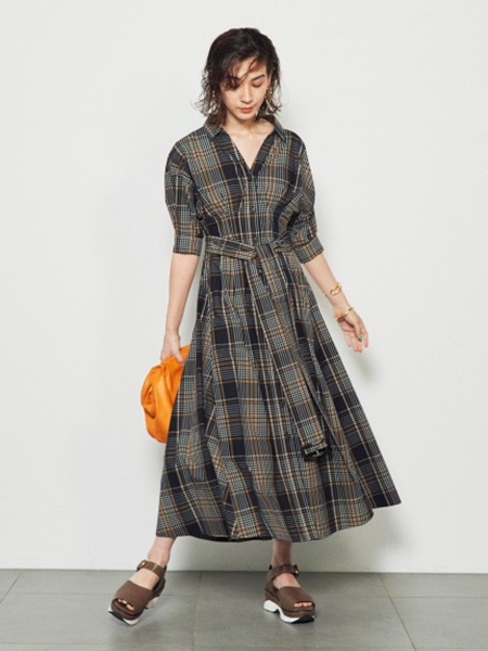 コットンシャツワンピース