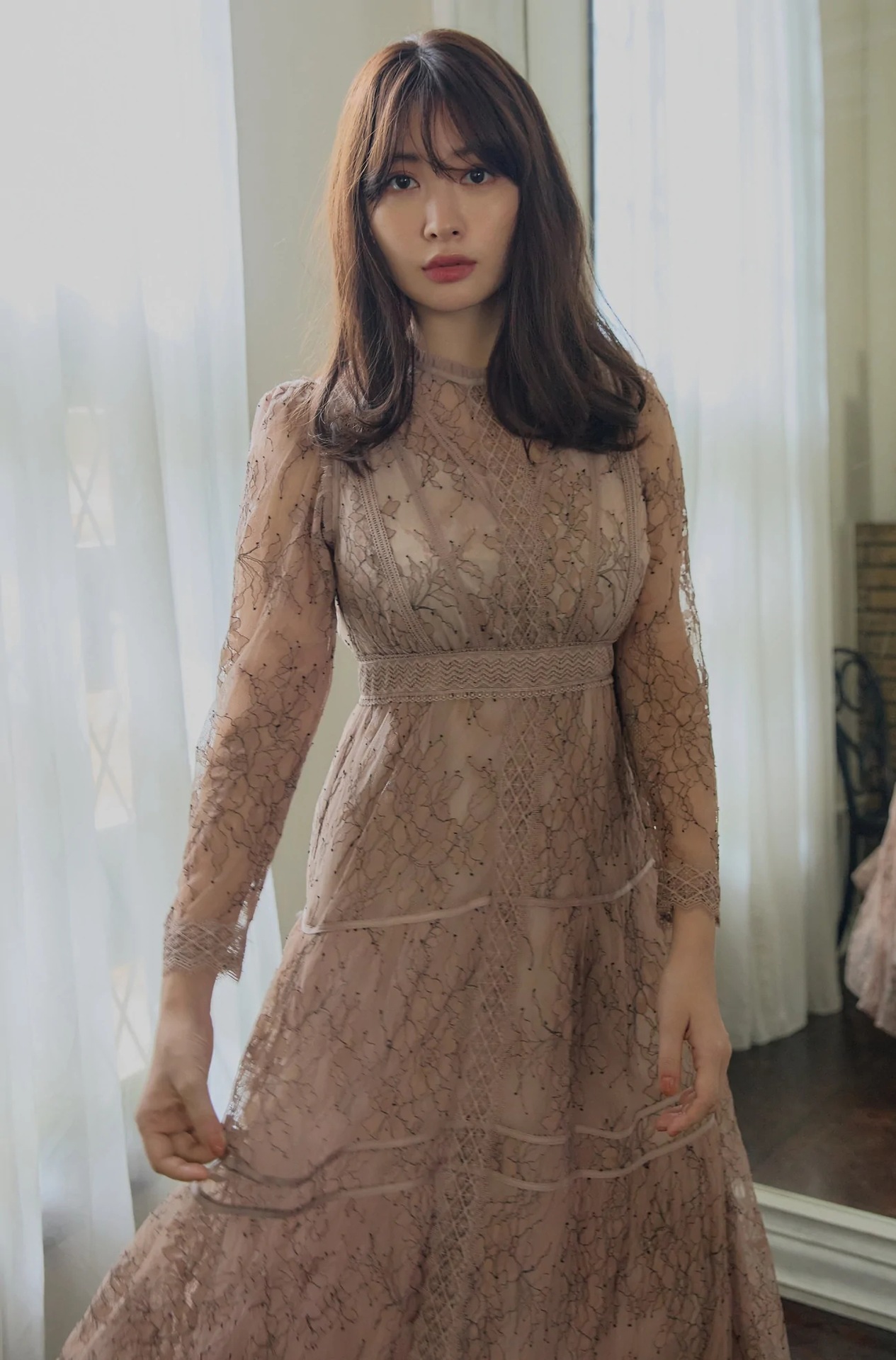 Jupiter Lace-Trimming Dress