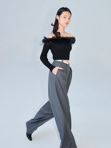 12月末入荷予定 ウエストレイヤードライクパンツ SNIDEL