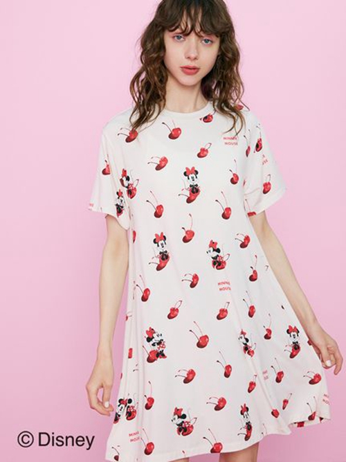 ＼半額SALE／ gelato Minnie/プリントワンピース pique同型 ルームウェア・パジャマ