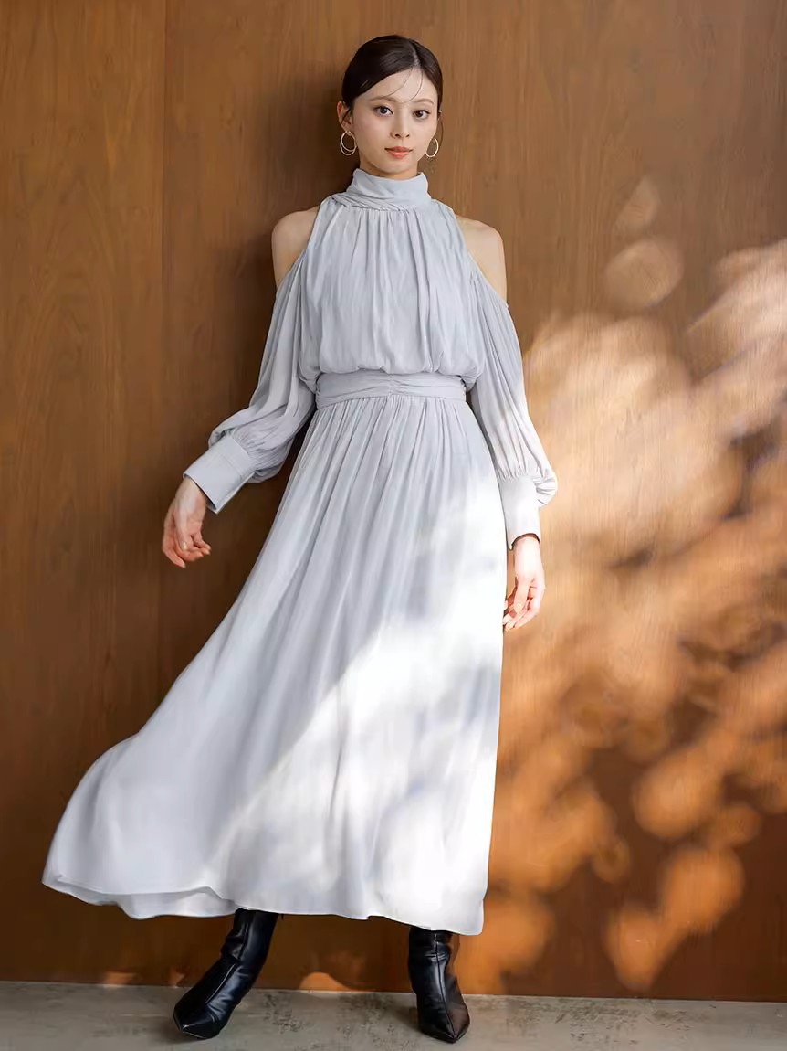 新品♡スナイデル♡ショルダーワンピース コールドショルダーロングワンピース(ロングワンピース)｜ワンピース