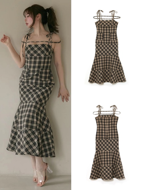 andmary ♡ アンドマリー Cecily check long dress アンドマリー ANDMARY Cecily check long dress タグ付き